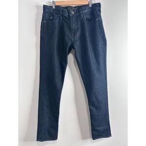 Vintage Y2K Guess Slim Tapered Dark Wash Indigo Jeans Mens 33x30 Grunge Emo Punk